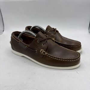 Allen Edmonds Maritime Deck Boat Shoes Mens 9.5 Brown Leather Yacht